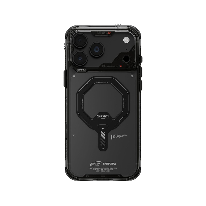 Apple iPhone 18 Pro Kılıf M-safe Şarj Özellikli Şeffaf Airbag Tasarımlı Skinarma Saido Mag-Charge Kapak - 10