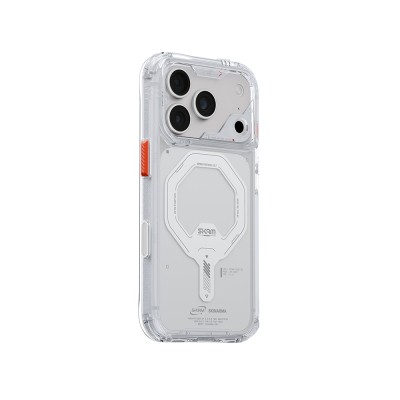 Apple iPhone 18 Pro Kılıf M-safe Şarj Özellikli Şeffaf Airbag Tasarımlı Skinarma Saido Mag-Charge Kapak - 4