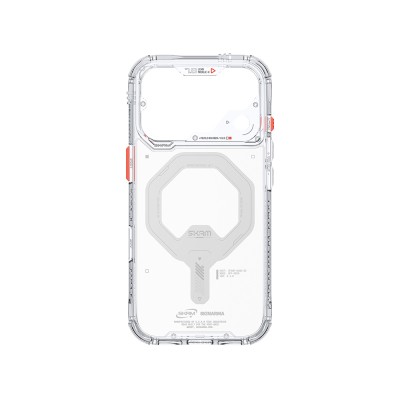 Apple iPhone 18 Pro Kılıf M-safe Şarj Özellikli Şeffaf Airbag Tasarımlı Skinarma Saido Mag-Charge Kapak - 17