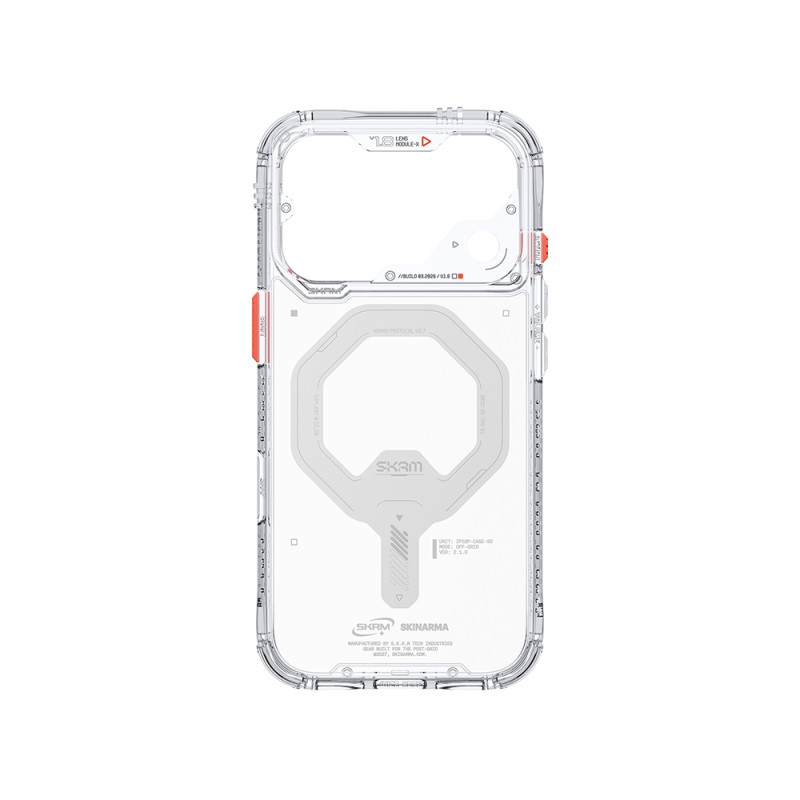 Apple iPhone 18 Pro Kılıf M-safe Şarj Özellikli Şeffaf Airbag Tasarımlı Skinarma Saido Mag-Charge Kapak - 17