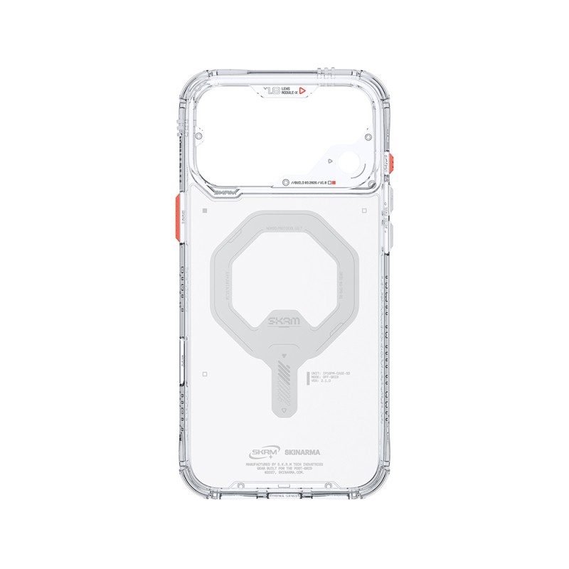 Apple iPhone 18 Pro Kılıf M-safe Şarj Özellikli Şeffaf Airbag Tasarımlı Skinarma Saido Mag-Charge Kapak - 21