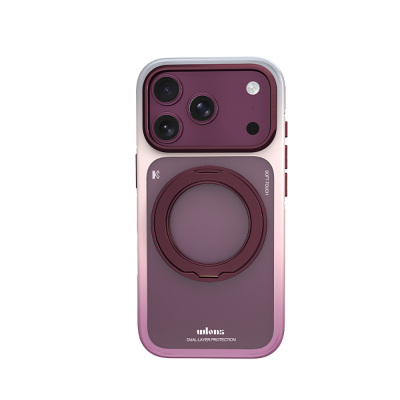 Apple iPhone 18 Pro Kılıf M-safe Şarj Özellikli Sert PC Wlons Arvox Standlı Kapak - Wlons