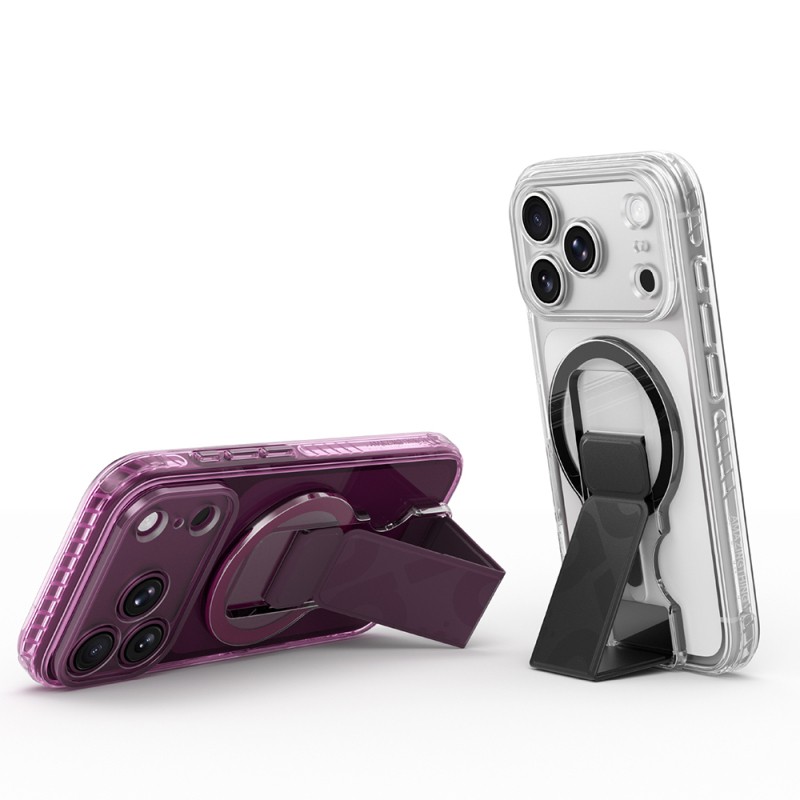 Apple iPhone 18 Pro Kılıf M-safe Şarj Özellikli Standlı Amazingthing Titan Pro Grip Stand Serisi Kapak - 15