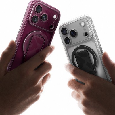 Apple iPhone 18 Pro Kılıf M-safe Şarj Özellikli Standlı Amazingthing Titan Pro Grip Stand Serisi Kapak - 16