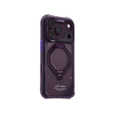 Apple iPhone 18 Pro Kılıf M-safe Şarj Özellikli Standlı Skinarma Saturn Kapak - 2