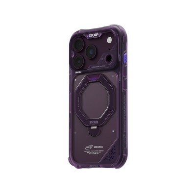 Apple iPhone 18 Pro Kılıf M-safe Şarj Özellikli Standlı Skinarma Saturn Kapak - 16