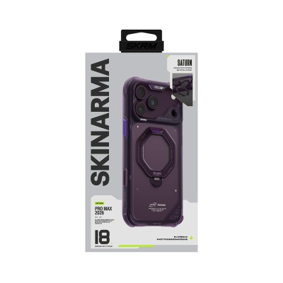 Apple iPhone 18 Pro Kılıf M-safe Şarj Özellikli Standlı Skinarma Saturn Kapak - 26