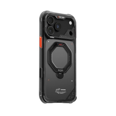 Apple iPhone 18 Pro Kılıf M-safe Şarj Özellikli Standlı Skinarma Saturn Kapak - 30