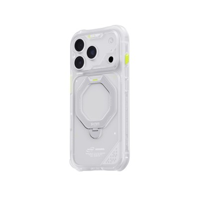Apple iPhone 18 Pro Kılıf M-safe Şarj Özellikli Standlı Skinarma Saturn Kapak - 36
