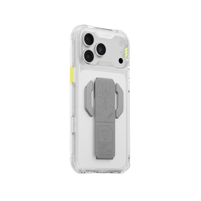Apple iPhone 18 Pro Kılıf M-safe Şarj Özellikli Teknoloji Desenli Skinarma Helio CE Mag Charge Standlı Kapak - 13