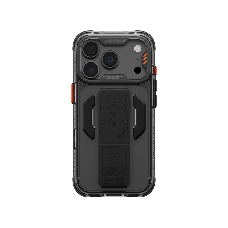 Apple iPhone 18 Pro Kılıf M-safe Şarj Özellikli Teknoloji Desenli Skinarma Helio CE Mag Charge Standlı Kapak - 3