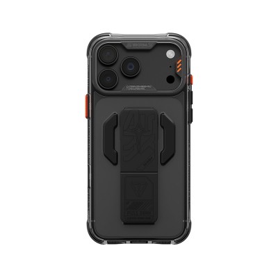 Apple iPhone 18 Pro Kılıf M-safe Şarj Özellikli Teknoloji Desenli Skinarma Helio CE Mag Charge Standlı Kapak - 26