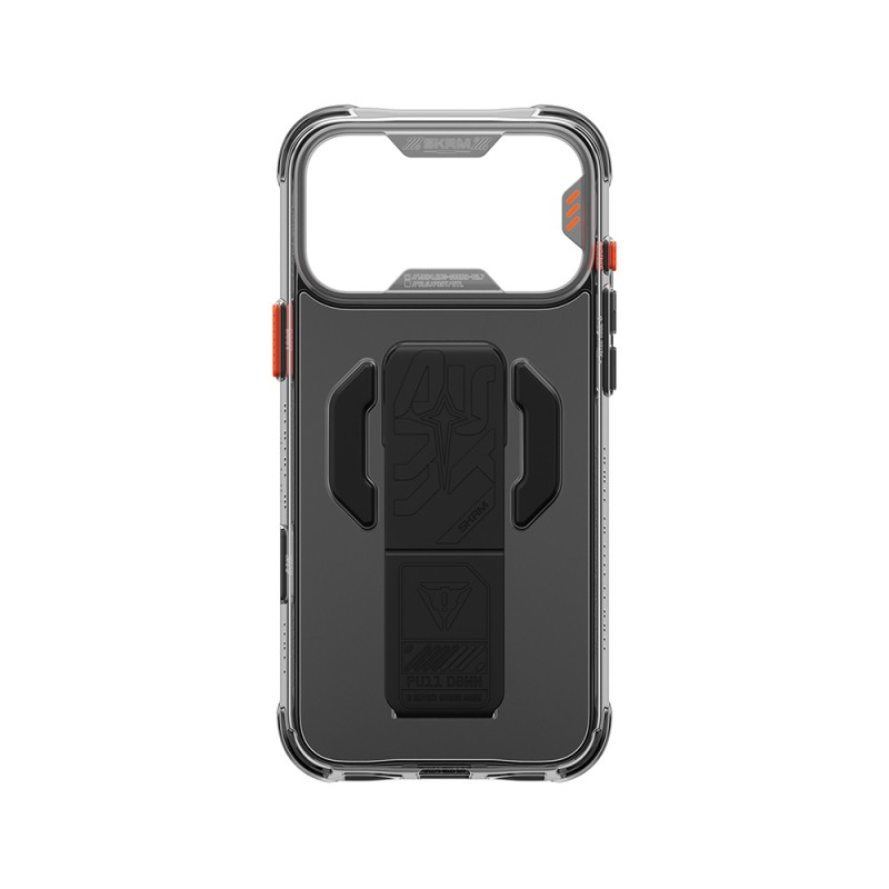 Apple iPhone 18 Pro Kılıf M-safe Şarj Özellikli Teknoloji Desenli Skinarma Helio CE Mag Charge Standlı Kapak - 27