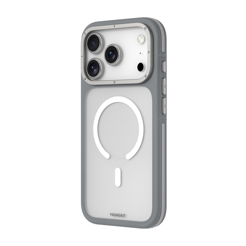 Apple iPhone 18 Pro Kılıf M-safe Şarj Özellikli Youngkit Rock Sand Serisi Kapak - 15