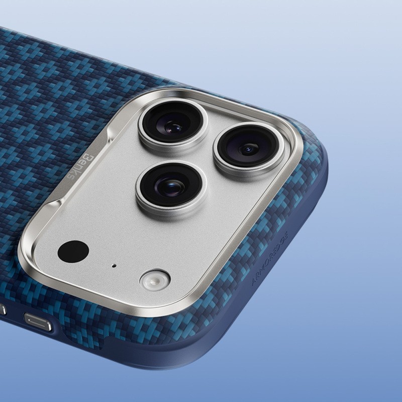 Apple iPhone 18 Pro Kılıf M-Safe Şarj Özellikli Yükseltilmiş Kamera Çerçeveli Benks ArmorGrid ArmorEdge X9 Serisi Kevlar Karbon Kapak - 2