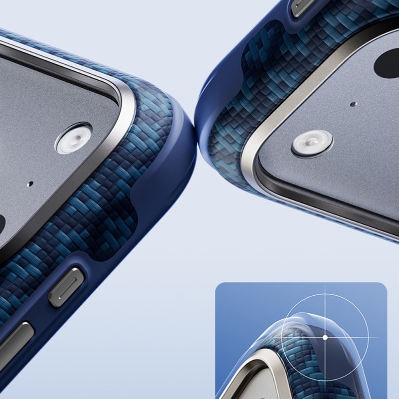 Apple iPhone 18 Pro Kılıf M-Safe Şarj Özellikli Yükseltilmiş Kamera Çerçeveli Benks ArmorGrid ArmorEdge X9 Serisi Kevlar Karbon Kapak - 6