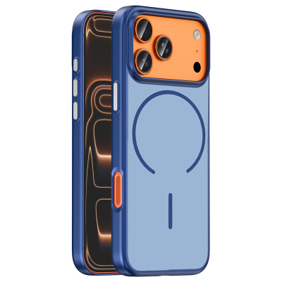 Apple iPhone 18 Pro Kılıf M-Safe Şarj Özellikli Zore Lora PC Kapak - Zore