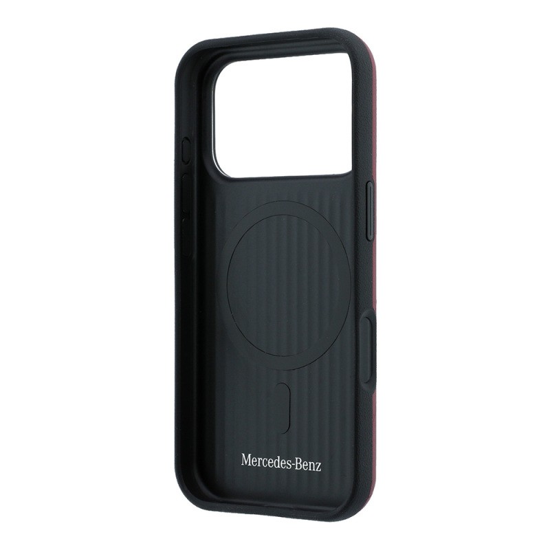 Apple iPhone 18 Pro Kılıf Mercedes Benz Orjinal Lisanslı M-safe Şarj Özellikli 3D Metal Logolu Crossed Lines Kapak - 8