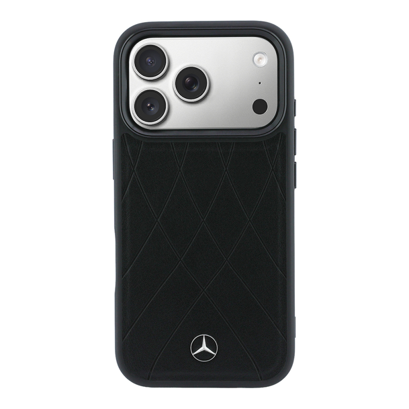Apple iPhone 18 Pro Kılıf Mercedes Benz Orjinal Lisanslı M-safe Şarj Özellikli 3D Metal Logolu Crossed Lines Kapak - 11