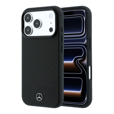 Apple iPhone 18 Pro Kılıf Mercedes Benz Orjinal Lisanslı M-safe Şarj Özellikli 3D Metal Logolu Wrap Wood Deri Kapak - Mercedes Benz