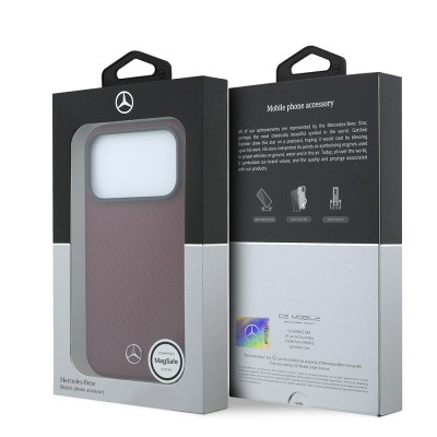Apple iPhone 18 Pro Kılıf Mercedes Benz Orjinal Lisanslı M-safe Şarj Özellikli 3D Metal Logolu Wrap Wood Deri Kapak - 16
