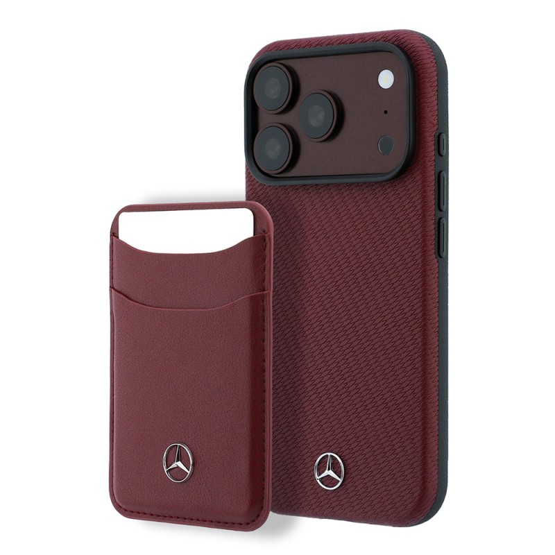 Apple iPhone 18 Pro Kılıf Mercedes Benz Orjinal Lisanslı M-safe Şarj Özellikli PU Deri 3D Metal Logolu Kartlıklı Kapak - 2