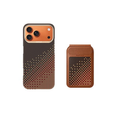 Apple iPhone 18 Pro Kılıf Raptic 2in1 Bundle Kit Aramid Skin Serenity Serisi Kartlık ve Karbon Kapak - Raptic