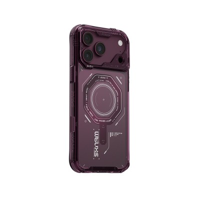 Apple iPhone 18 Pro Kılıf SkinArma M-safe Şarj Özellikli Airbag Tasarımlı Magma Kapak - 16