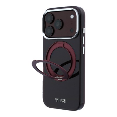 Apple iPhone 18 Pro Kılıf TUMI Orjinal Lisanslı M-safe Şarj Özellikli 360 Derece Dönebilen Standlı Transparan Kapak - 2