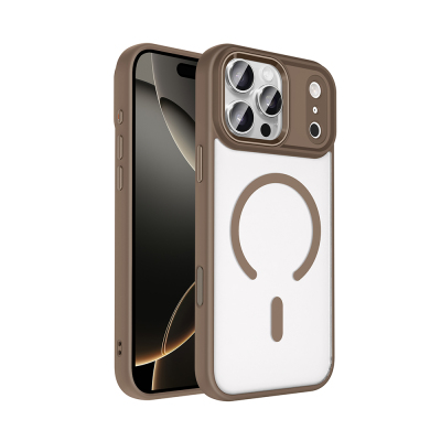 Apple iPhone 18 Pro Kılıf Wireless Şarj Özellikli Zore Krom M-safe Silikon Kapak - Zore