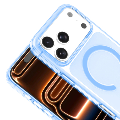 Apple iPhone 18 Pro Kılıf Zore M-safe Şarj Özellikli Şeffaf Kamera Çerçeveli Porto Kapak - 5