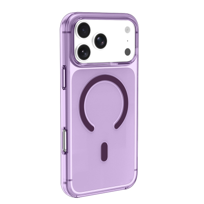 Apple iPhone 18 Pro Kılıf Zore M-safe Şarj Özellikli Şeffaf Kamera Çerçeveli Porto Kapak - 4