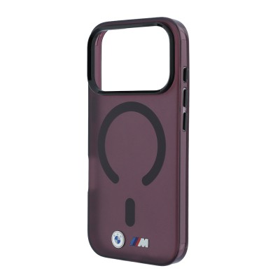 Apple iPhone 18 Pro Max Case BMW Original Licensed M-safe Charging Enabled Metal Button Design Frosted IML Printed Cover - 10