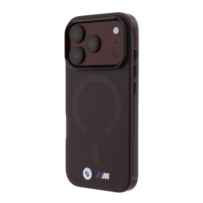 Apple iPhone 18 Pro Max Case BMW Original Licensed M-safe Charging Enabled Metal Button Design Frosted IML Printed Cover - 12
