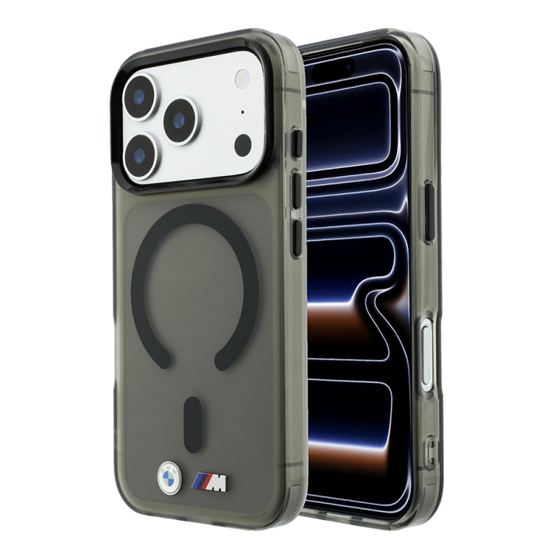 Apple iPhone 18 Pro Max Case BMW Original Licensed M-safe Charging Enabled Metal Button Design Frosted IML Printed Cover - 17