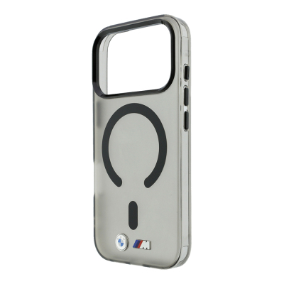 Apple iPhone 18 Pro Max Case BMW Original Licensed M-safe Charging Enabled Metal Button Design Frosted IML Printed Cover - 22