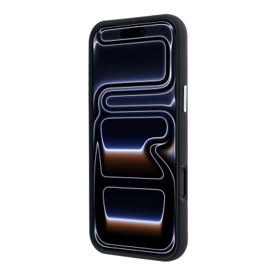 Apple iPhone 18 Pro Max Case BMW Original Licensed M-safe Charging Enabled Metal Logo Embossed Quilted Leather Cover - 5