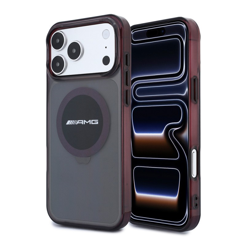 Apple iPhone 18 Pro Max Case – Genuine Licensed AMG – M-Safe Charging Compatible – Transparent Bicolor Block Cover with IML Printed Logo - 1
