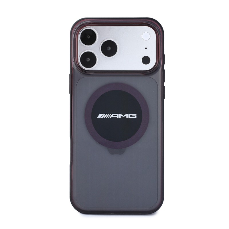 Apple iPhone 18 Pro Max Case – Genuine Licensed AMG – M-Safe Charging Compatible – Transparent Bicolor Block Cover with IML Printed Logo - 3
