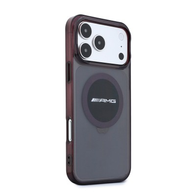 Apple iPhone 18 Pro Max Case – Genuine Licensed AMG – M-Safe Charging Compatible – Transparent Bicolor Block Cover with IML Printed Logo - 4