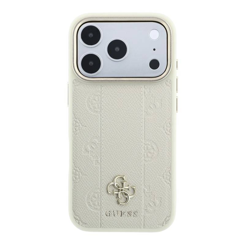 Apple iPhone 18 Pro Max Case – Genuine Licensed Guess – MagSafe Compatible – Peony 4G & Letter Logo Cover with Stripe Detail - 13