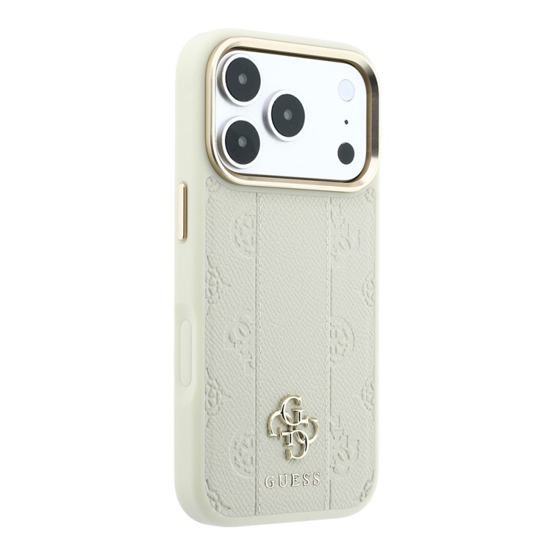 Apple iPhone 18 Pro Max Case – Genuine Licensed Guess – MagSafe Compatible – Peony 4G & Letter Logo Cover with Stripe Detail - 7