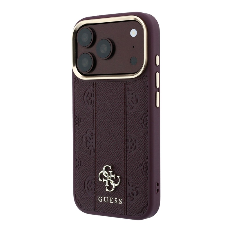 Apple iPhone 18 Pro Max Case – Genuine Licensed Guess – MagSafe Compatible – Peony 4G & Letter Logo Cover with Stripe Detail - 19