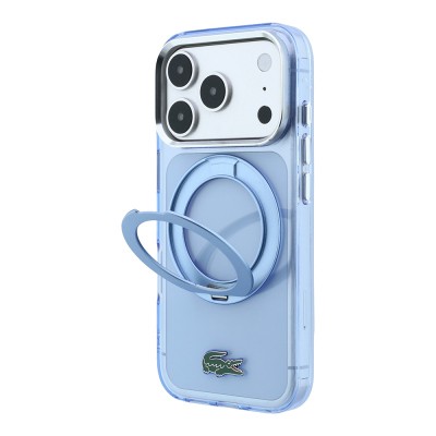 Apple iPhone 18 Pro Max Case – Genuine Licensed Lacoste Cover with Iconic Crocodile Logo, MagSafe Charging Compatibility, and 360-Degree Rotating Stand - 1