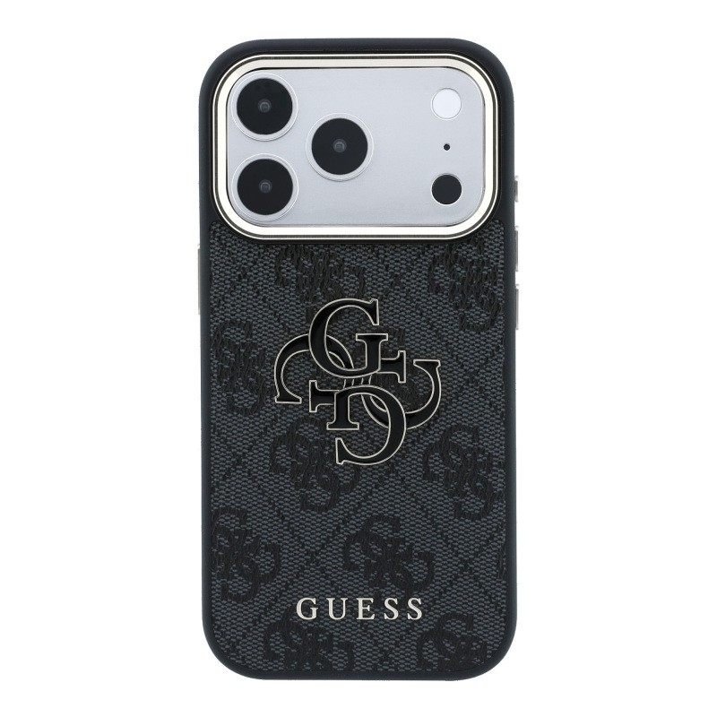 Apple iPhone 18 Pro Max Case Guess Original Licensed 4G Large Resin Logo PU Cover - 6