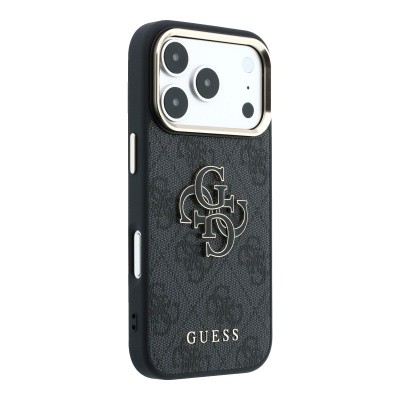 Apple iPhone 18 Pro Max Case Guess Original Licensed 4G Large Resin Logo PU Cover - 7