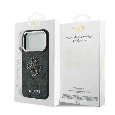 Apple iPhone 18 Pro Max Case Guess Original Licensed 4G Large Resin Logo PU Cover - 11