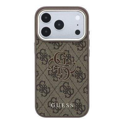 Apple iPhone 18 Pro Max Case Guess Original Licensed 4G Large Resin Logo PU Cover - 13