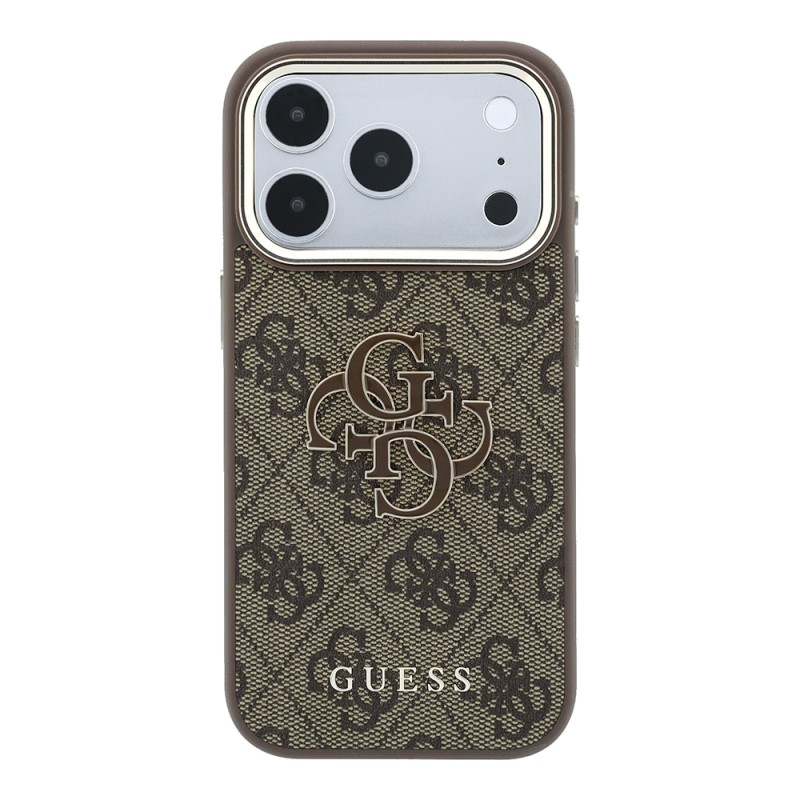 Apple iPhone 18 Pro Max Case Guess Original Licensed 4G Large Resin Logo PU Cover - 13