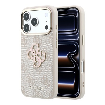 Apple iPhone 18 Pro Max Case Guess Original Licensed 4G Large Resin Logo PU Cover - 3